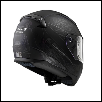 LS2 RAPID 2 CRYPT MAT SİYAH KAPALI KASK