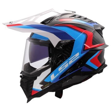 LS2 EXPLORER C KARBON FRONTIER II BEYAZ-MAVİ KROS KASK M
