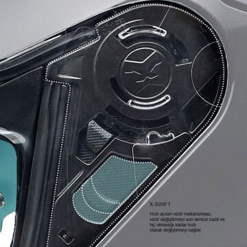 NEXX Y.100 B-SIDE MAT SİYAH-NAVY MAVİ KASK-KAPALI KASK