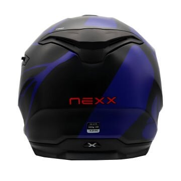 NEXX Y.100 B-SIDE MAT SİYAH-NAVY MAVİ KASK-KAPALI KASK