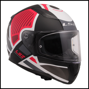 LS2 RAPID 2 GRID MAT BEYAZ-KIRMIZI KAPALI KASK