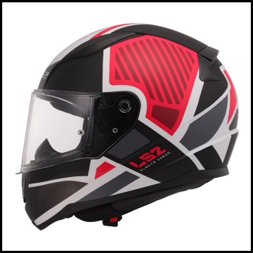 LS2 RAPID 2 GRID MAT BEYAZ-KIRMIZI KAPALI KASK