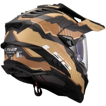 LS2 EXPLORER C KARBON TRICK MAT KAHVE - KUM KROS KASK