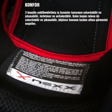 NEXX Y.100 B-SIDE MAT SİYAH-TURUNCU KASK-KAPALI KASK