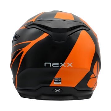 NEXX Y.100 B-SIDE MAT SİYAH-TURUNCU KASK-KAPALI KASK