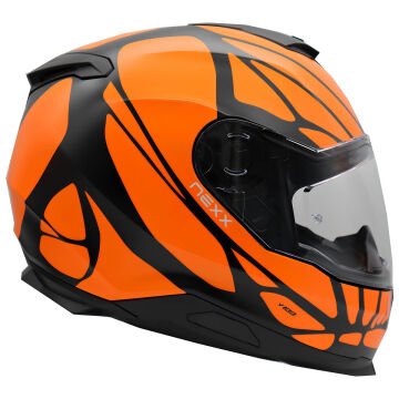 NEXX Y.100 B-SIDE MAT SİYAH-TURUNCU KASK-KAPALI KASK
