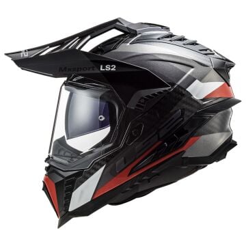 LS2 EXPLORER C KARBON FRONTIER TITANIUM - KIRMIZI KROS KASK