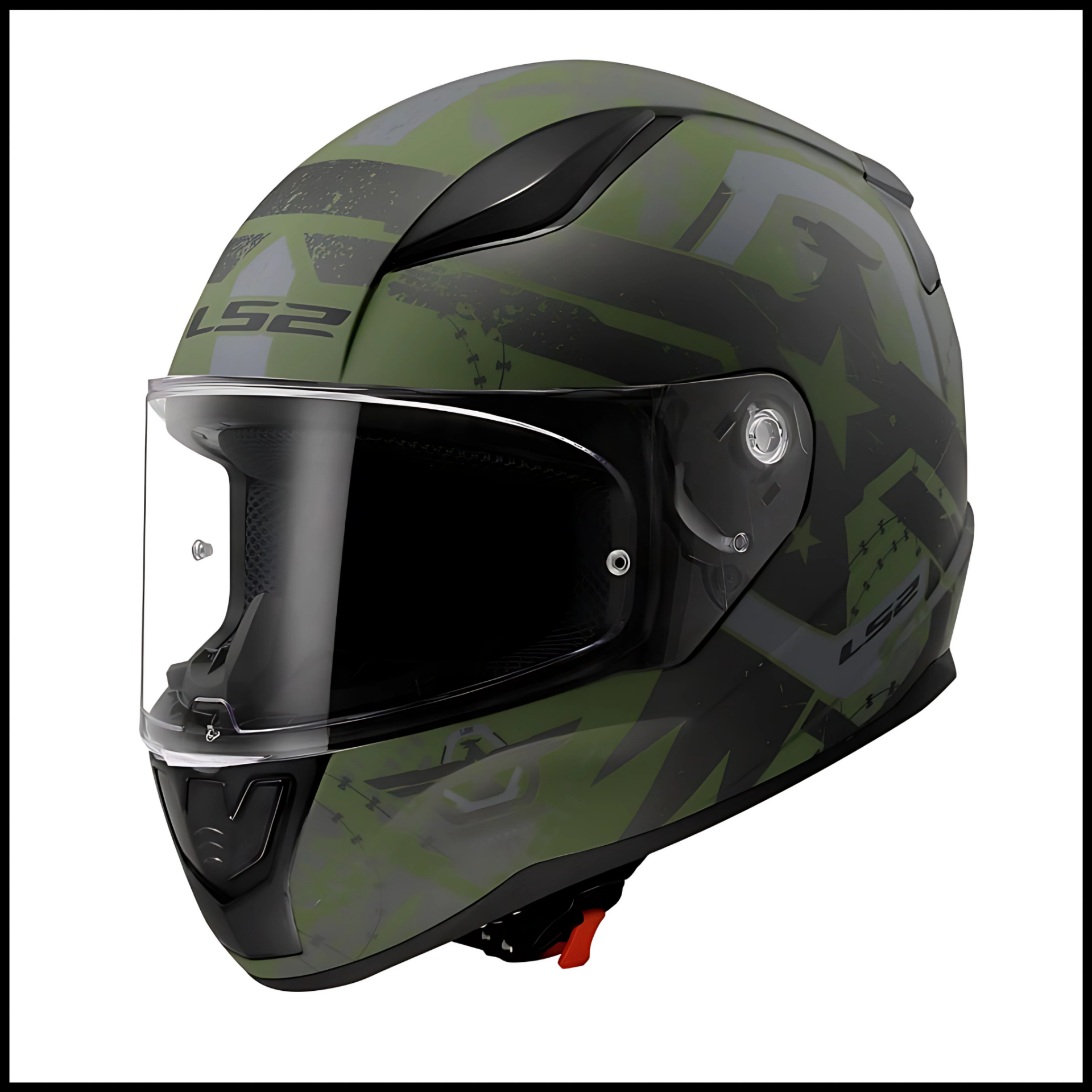 LS2 RAPID 2 THUNDER BIRDS MAT YEŞİL-SİYAH-GRİ KAPALI KASK