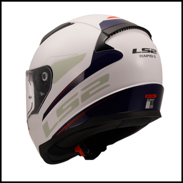 LS2 RAPID 2 DRIVEWAY BEYAZ-MAVİ KAPALI KASK