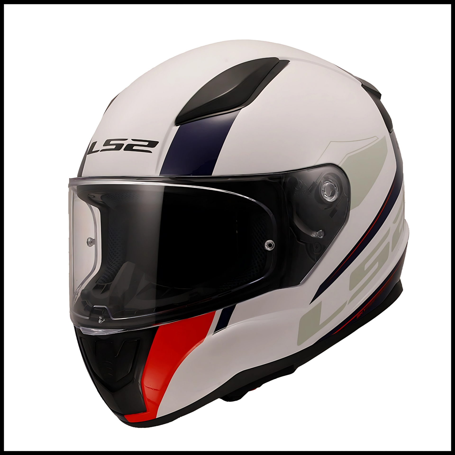 LS2 RAPID 2 DRIVEWAY BEYAZ-MAVİ KAPALI KASK