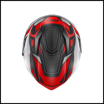 GIVI 50.8 BRAVE MAT SİYAH-TITANIUM-KIRMIZI KAPALI KASK