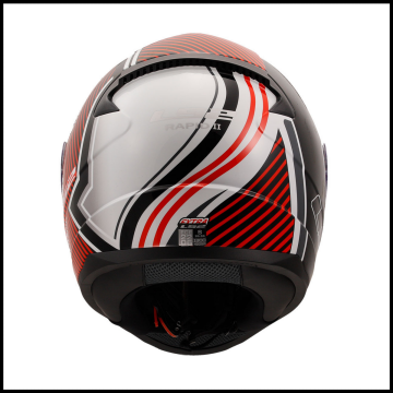 LS2 RAPID 2 EXTRA BEYAZ-KIRMIZI KAPALI KASK