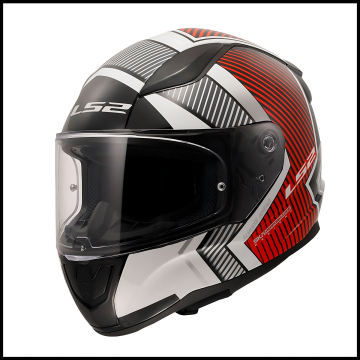 LS2 RAPID 2 EXTRA BEYAZ-KIRMIZI KAPALI KASK