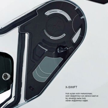 NEXX SX.100 GIGABOT MAT GRİ-KIRMIZI KASK-KAPALI KASK