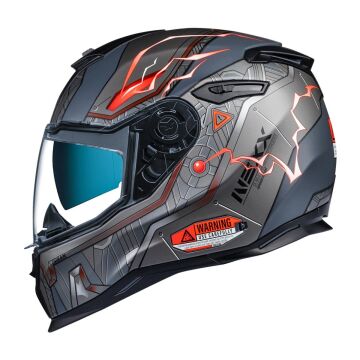 NEXX SX.100 GIGABOT MAT GRİ-KIRMIZI KASK-KAPALI KASK