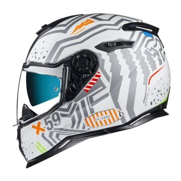 NEXX SX.100 ENIGMA BEYAZ-GRİ KASK-KAPALI KASK