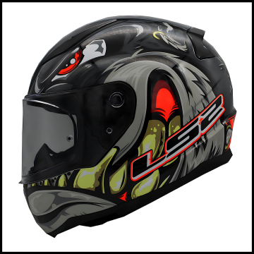 LS2 RAPID 2 SPOX GRİ-KIRMIZI KAPALI KASK