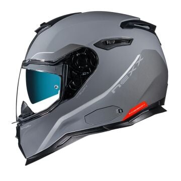 NEXX SX.100 SKYWAY GRİ-KIRMIZI KASK-KAPALI KASK
