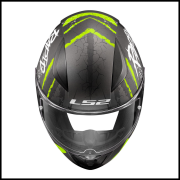 LS2 RAPID 2 RAVEN MAT SİYAH-GRİ-NEON SARI KAPALI KASK