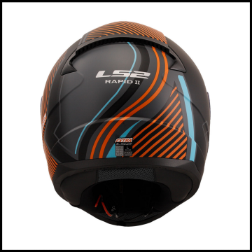 LS2 RAPID 2 EXTRA MAT GRİ-NEON TURUNCU KAPALI KASK