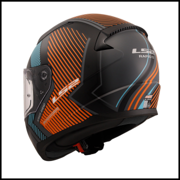 LS2 RAPID 2 EXTRA MAT GRİ-NEON TURUNCU KAPALI KASK