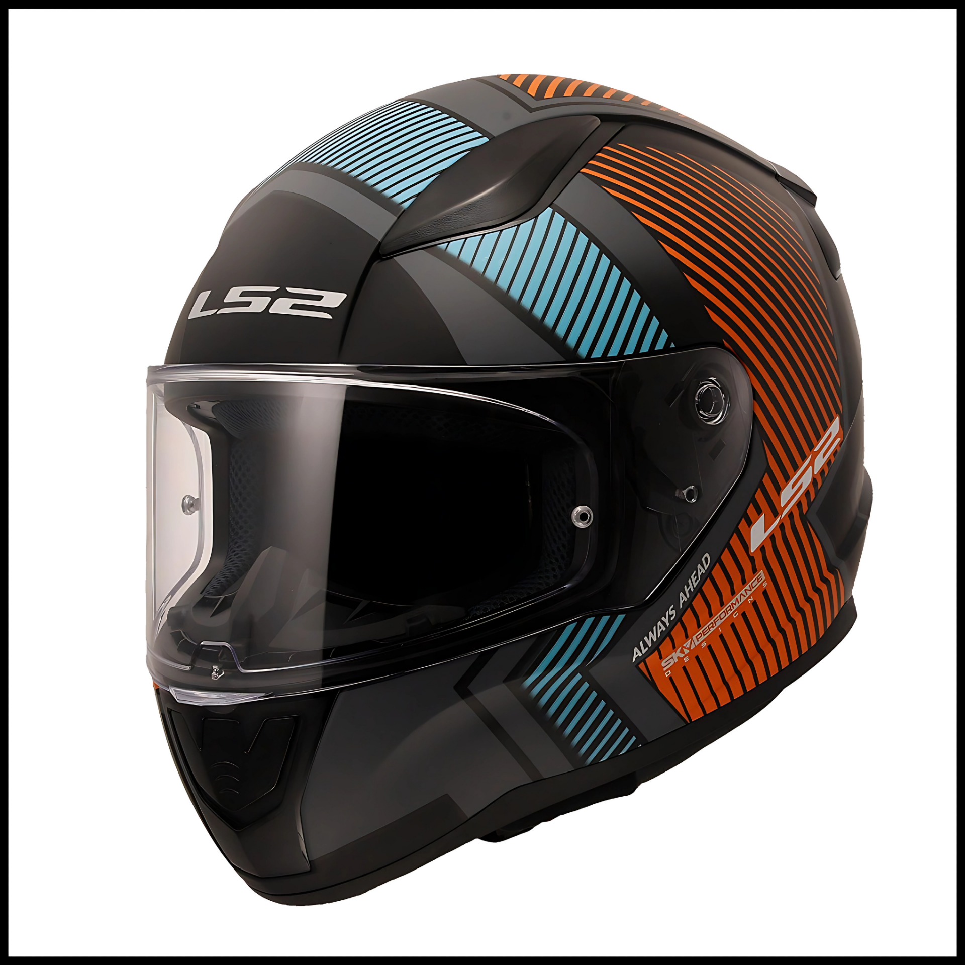 LS2 RAPID 2 EXTRA MAT GRİ-NEON TURUNCU KAPALI KASK