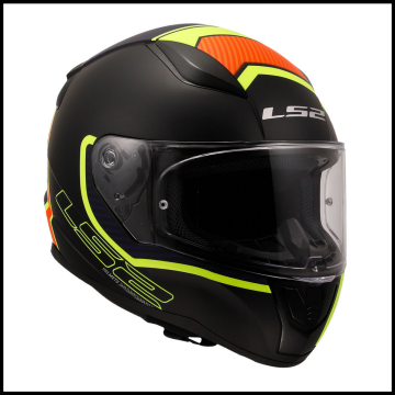 LS2 RAPID 2 EXTRA MAT NEON SARI-NAVY MAVİ KAPALI KASK