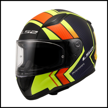 LS2 RAPID 2 EXTRA MAT NEON SARI-NAVY MAVİ KAPALI KASK