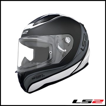 LS2 RAPID 2 DEEPER MAT BEYAZ - SİYAH KAPALI KASK