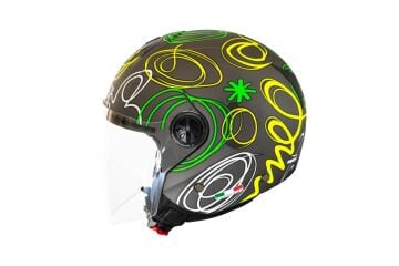 SWAY SW 715 BLACK FLOWER Yarım Kask