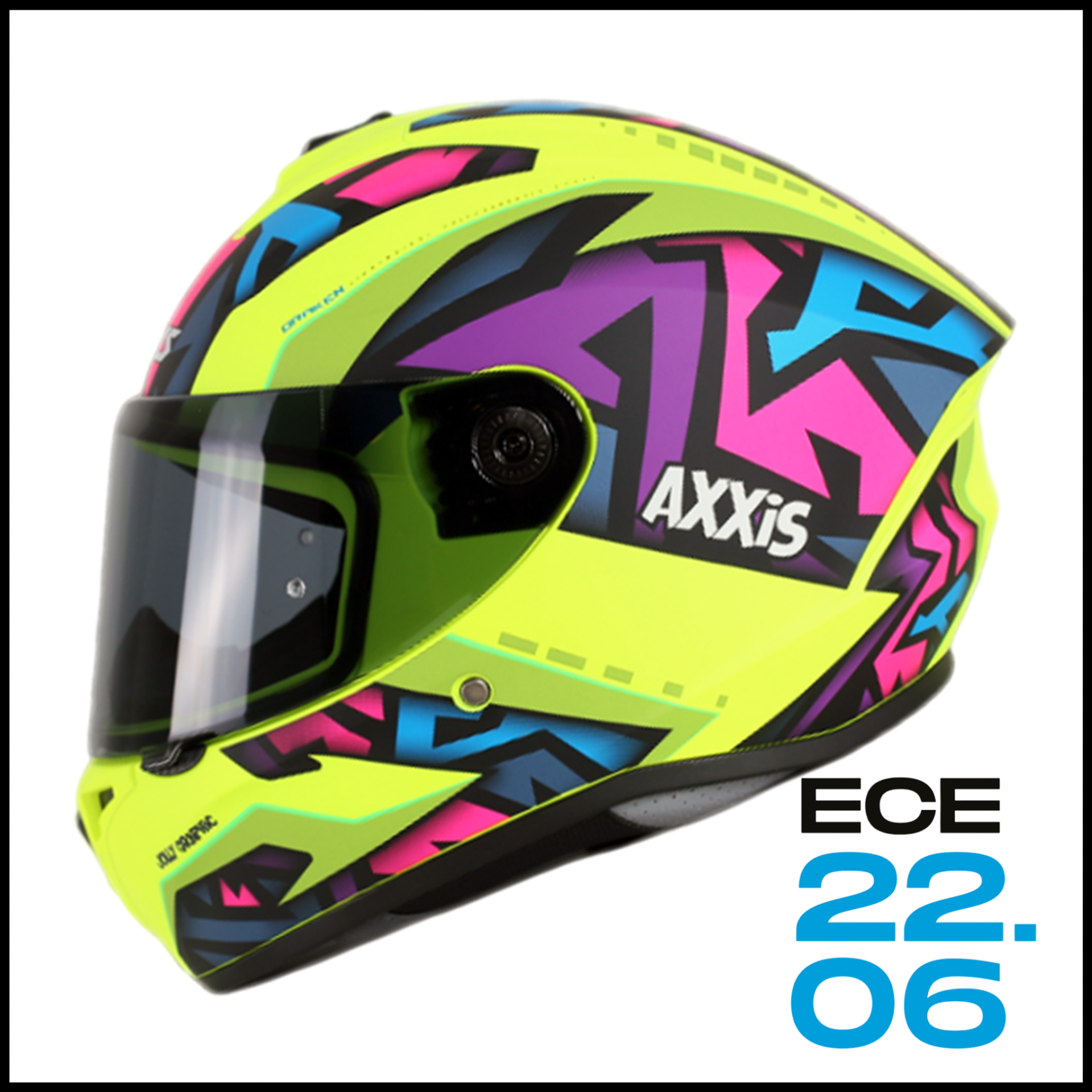 AXXIS DRAKEN S JOLLY C12 C3 MATT FLUO YELLOW KAPALI KASK