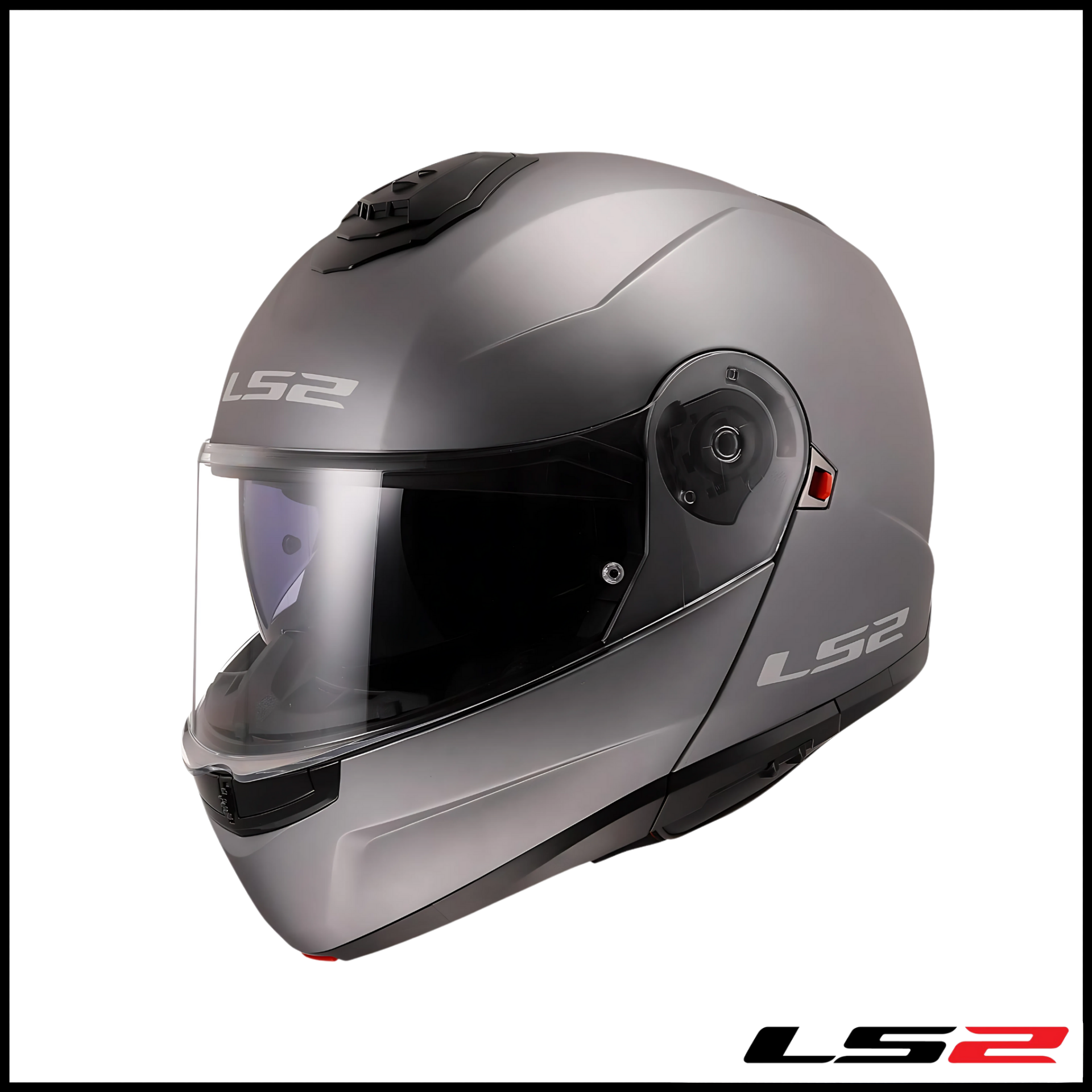 LS2 STROBE 2 MAT TITANIUM ÇENE AÇILIR KASK