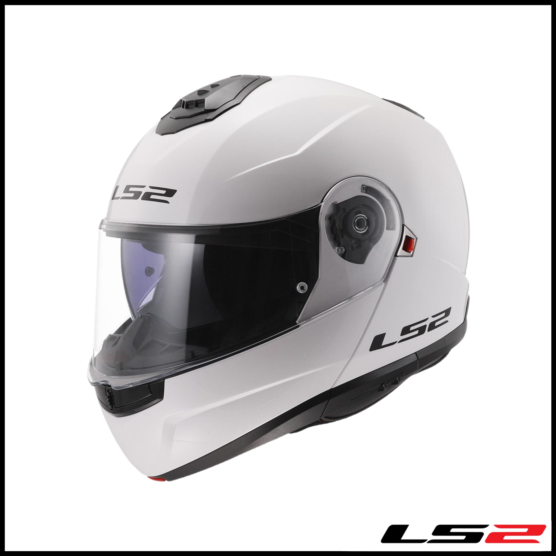 LS2 STROBE 2 BEYAZ ÇENE AÇILIR KASK