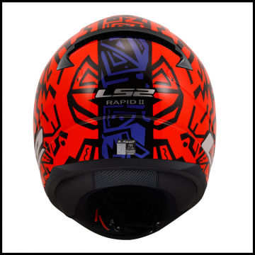 LS2 RAPID 2 MEMPHIS KIRMIZI - MAVİ KAPALI KASK