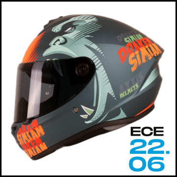AXXIS DRAKEN S SIMIAN B6 ORANGE MATT KAPALI KASK