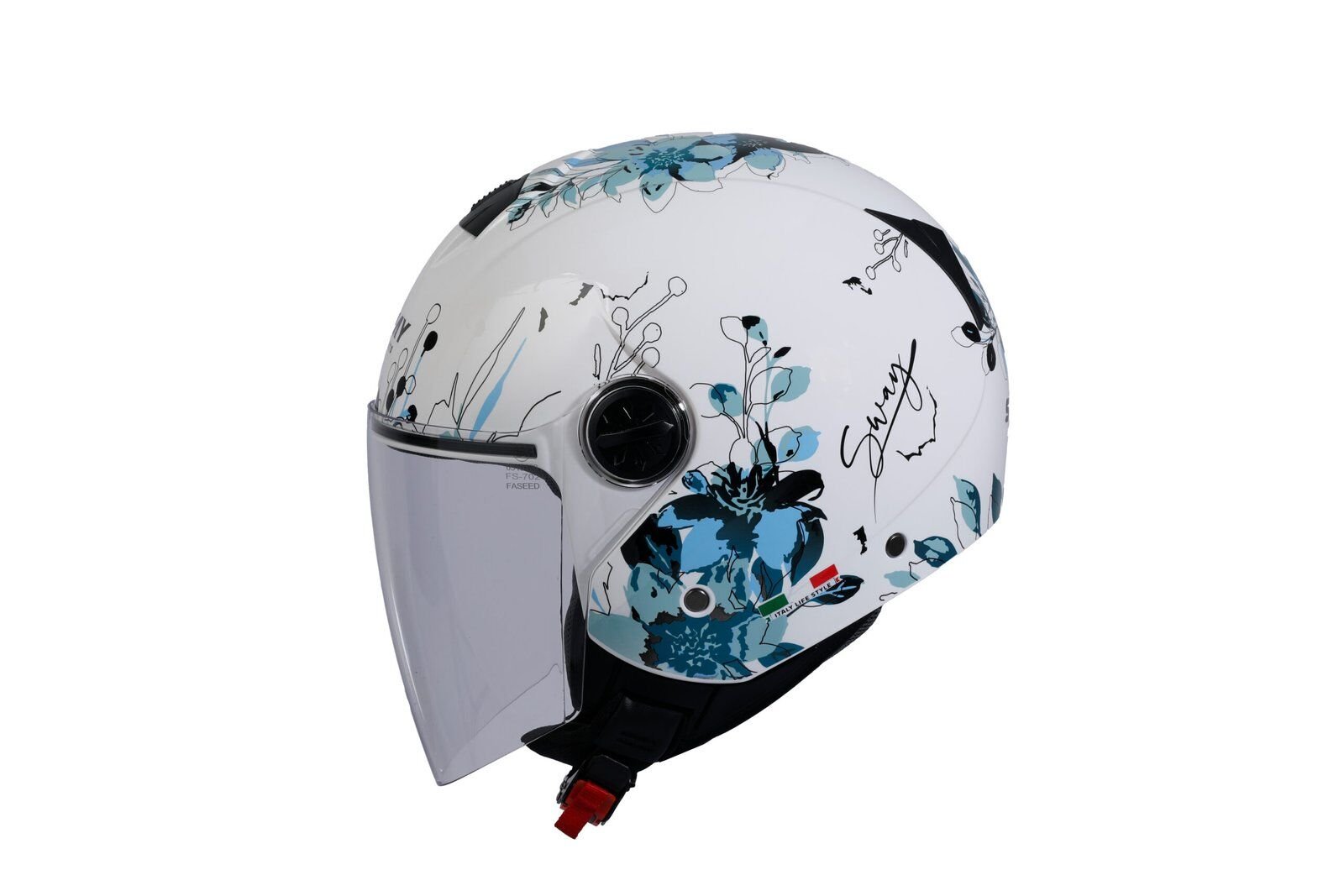 SWAY SW 715 IRIS Blue White Yarım Kask