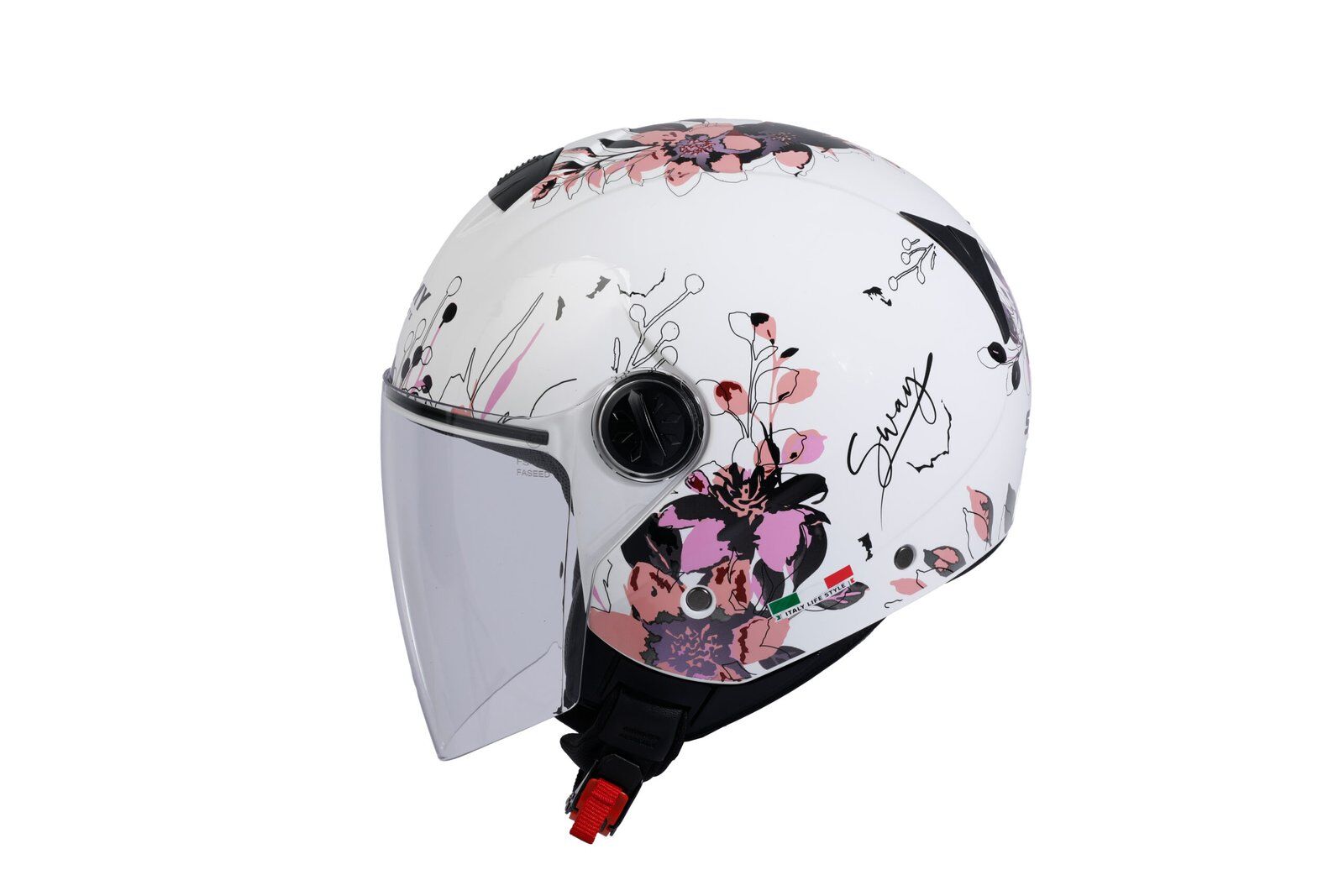 SWAY SW 715 IRIS Pink White Yarım Kask