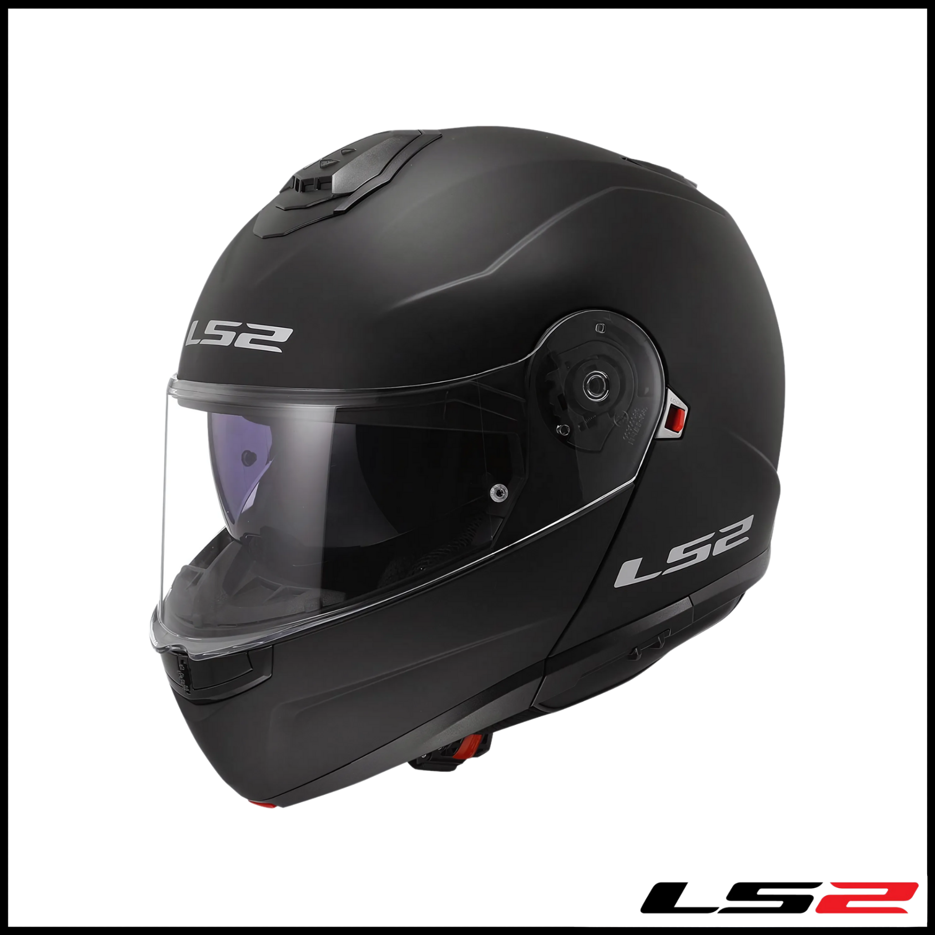 LS2 STROBE 2 MAT SİYAH ÇENE AÇILIR KASK