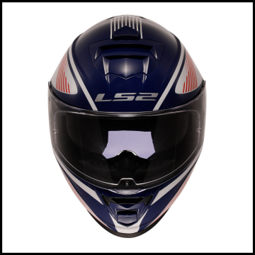 LS2 STORM 2 DODGER BEYAZ-NAVY MAVİ KAPALI KASK
