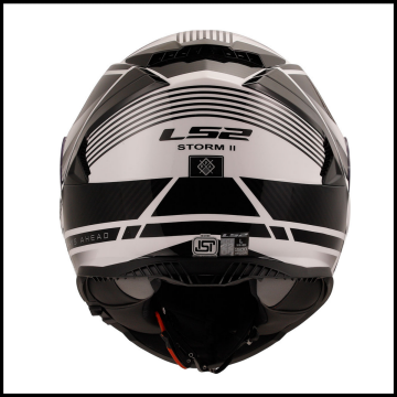 LS2 STORM 2 DODGER MAT SİYAH-BEYAZ KAPALI KASK