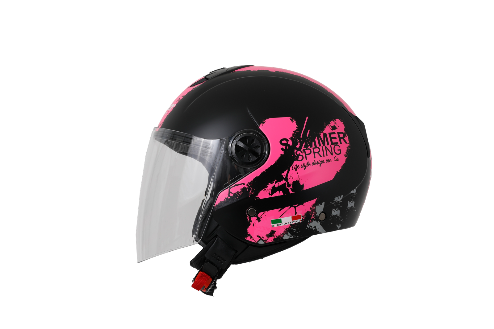 SWAY SW 715 Pink Matt Black Yarım Kask
