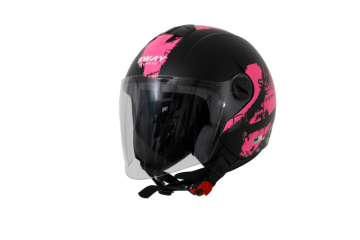 SWAY SW 715 Pink Matt Black Yarım Kask