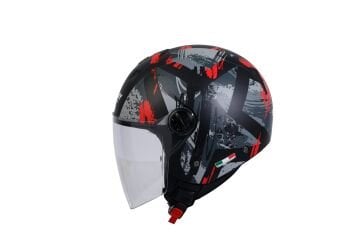 SWAY SW 715 POISON Black Grey Red Yarım Kask