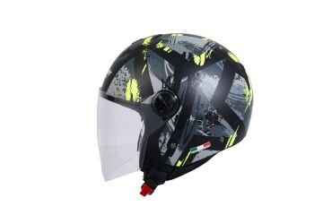 SWAY SW 715 POISON Black Grey Yellow Yarım Kask