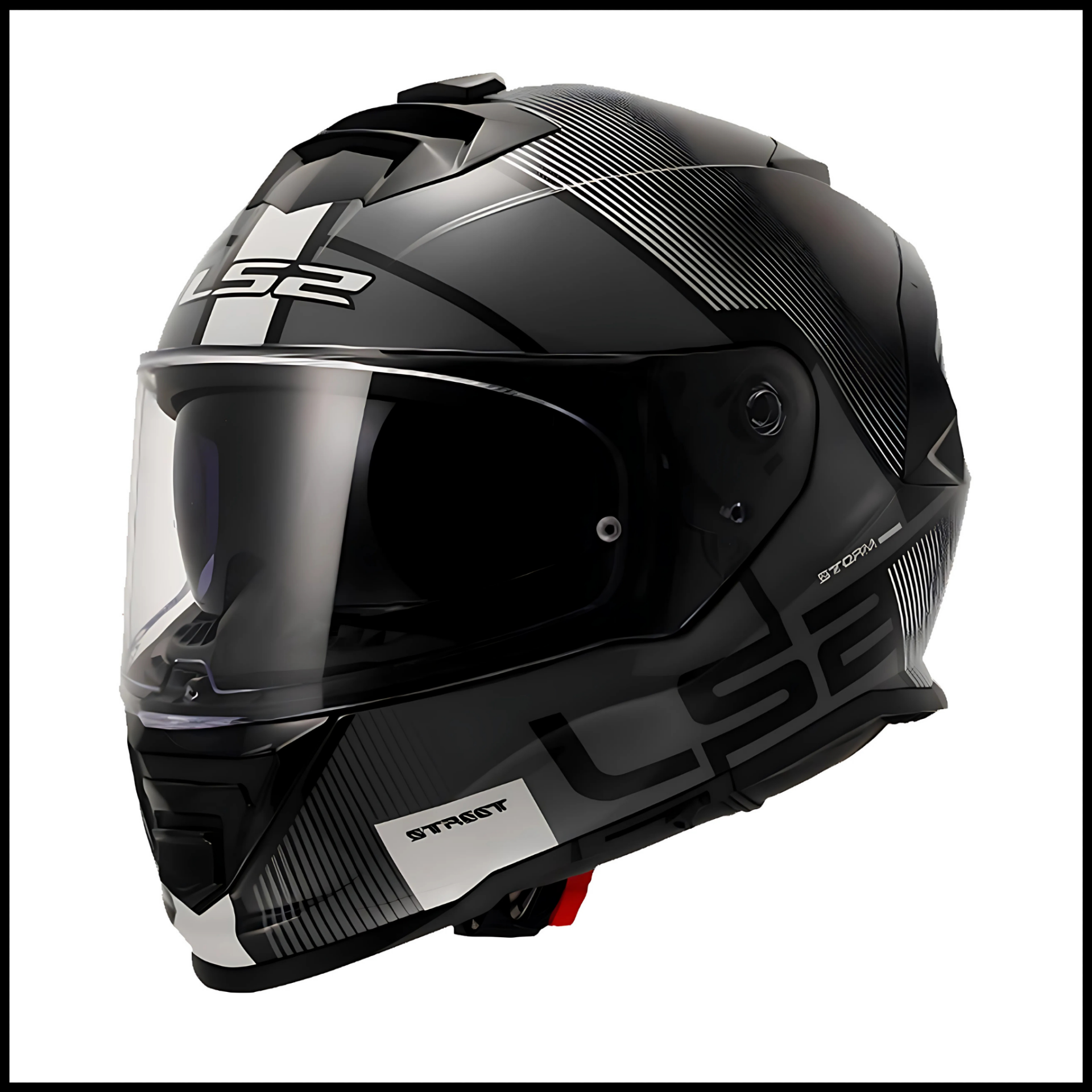 LS2 STORM 2 EPIC SİYAH-BEYAZ KAPALI KASK