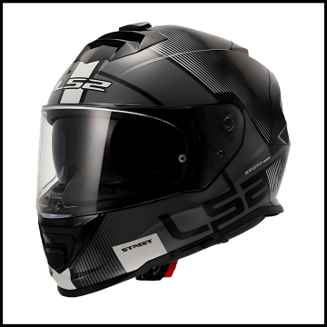 LS2 STORM 2 EPIC SİYAH-BEYAZ KAPALI KASK