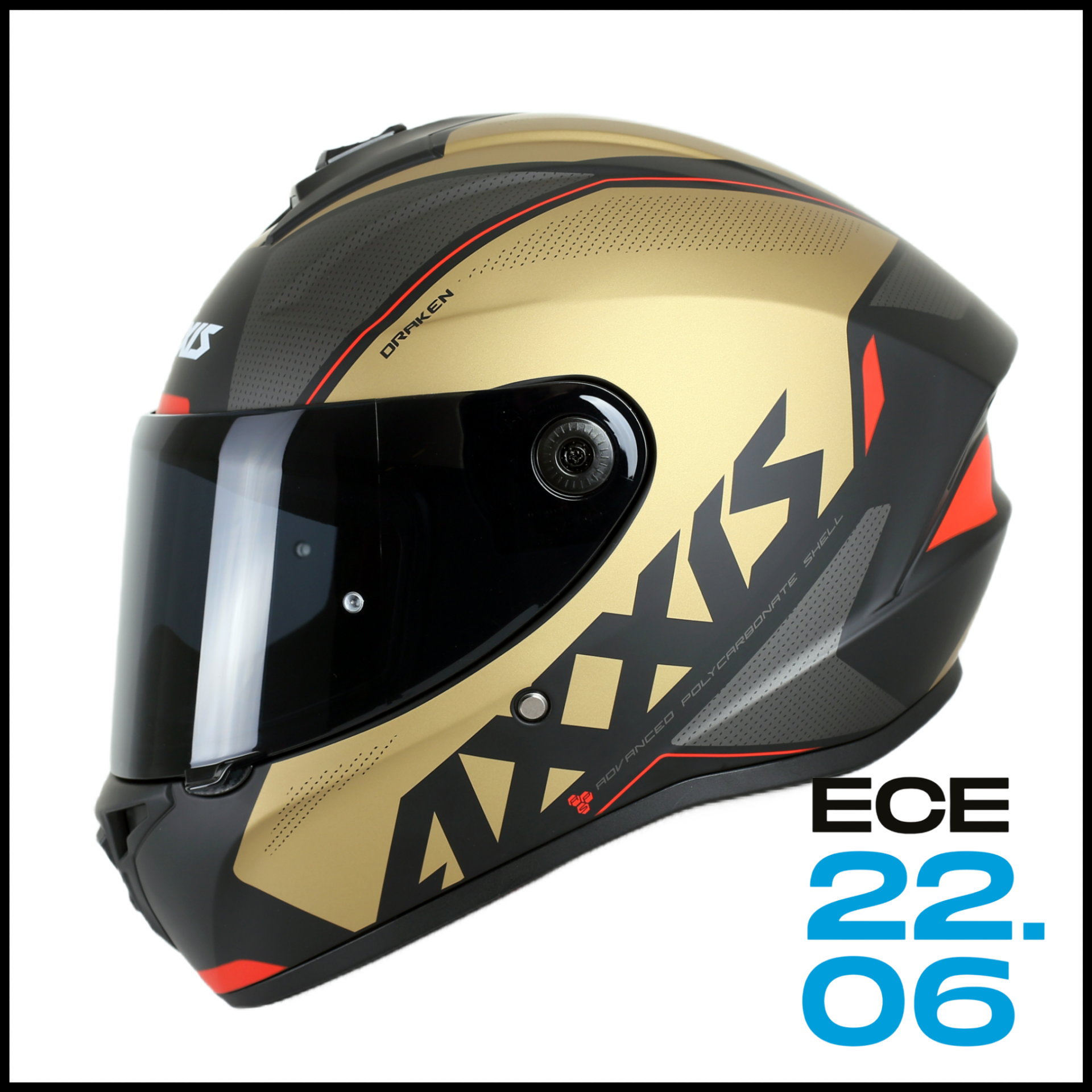 AXXIS DRAKEN S GEAR RED/GRAY/LIGHT BROWN MATT KAPALI KASK