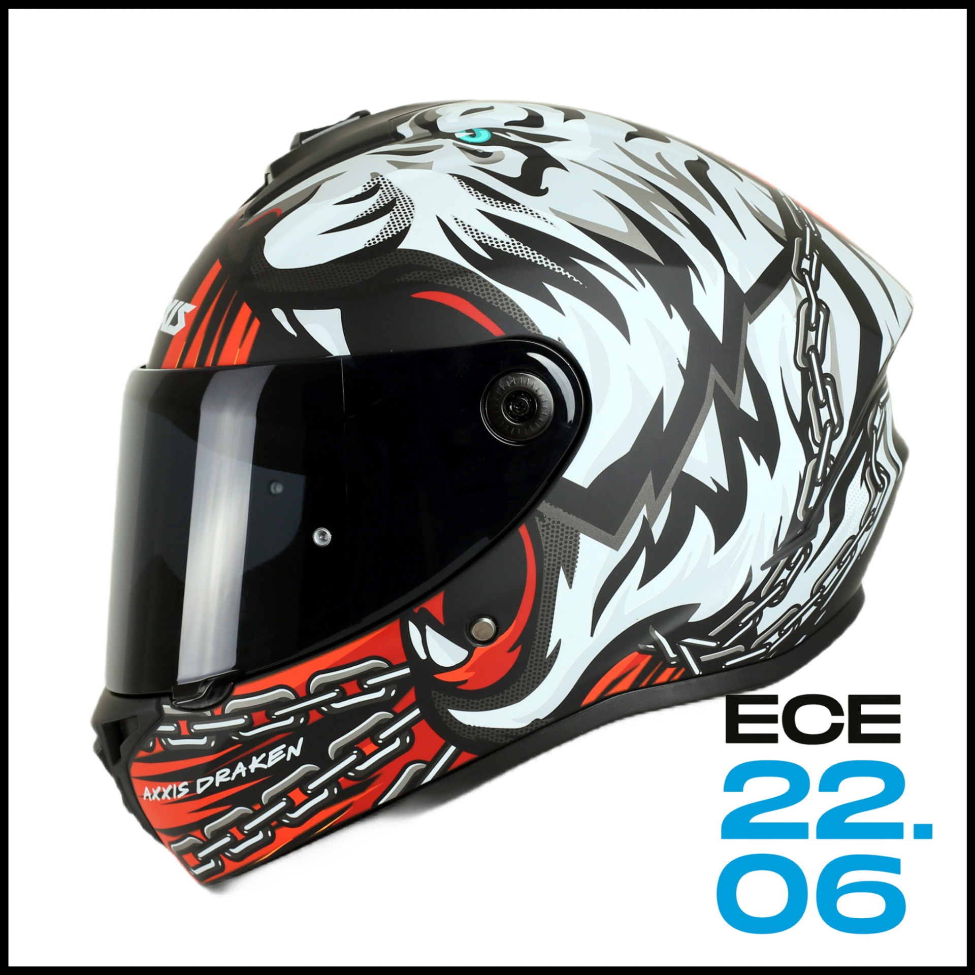 AXXIS DRAKEN S ROAR MATT RED KAPALI KASK