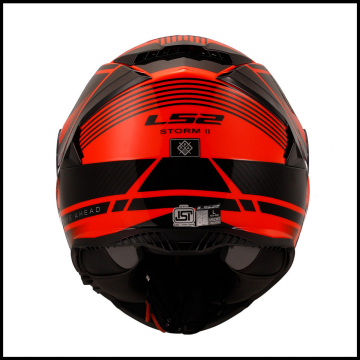 LS2 STORM 2 DODGER MAT SİYAH-NEON TURUNCU KAPALI KASK