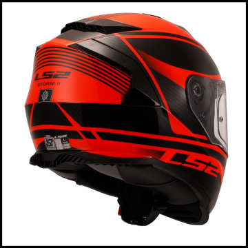 LS2 STORM 2 DODGER MAT SİYAH-NEON TURUNCU KAPALI KASK